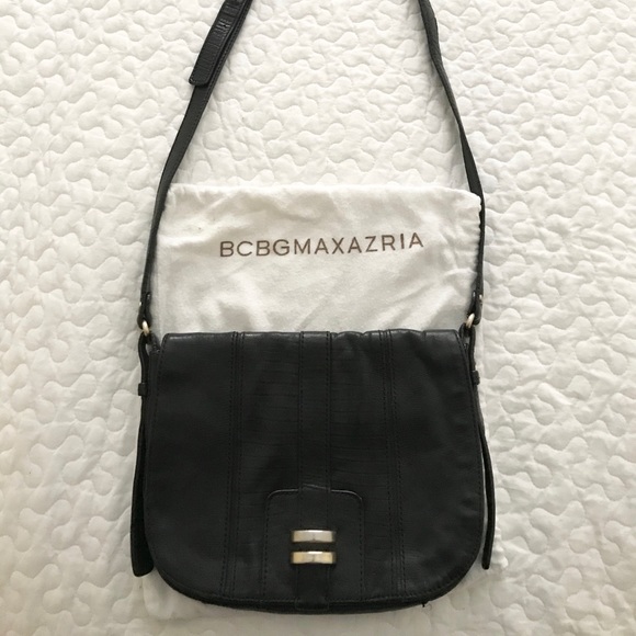 BCBGMaxAzria black leather cross body bag - Picture 2 of 7